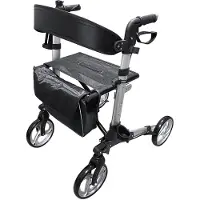 RIDDER Rollator, inkl. LED-Licht, mit Klingel, Stockhalter und Becherhalter