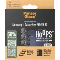 PanzerGlass Kameraprotektor Hoops Optic Rings für das Samsung Galaxy A16 4G/5G - Transparent