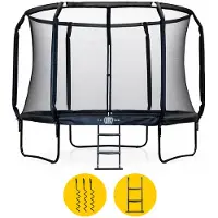 BLITS Urban Gartentrampolin Komplettset Ø 305 cm Schwarz Inkl. Leiter