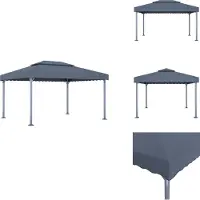 vidaXL Pavillon 400 x 300 cm Anthrazit Aluminium - Pavillons & Partyzelte