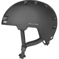ABUS Stadthelm Skurb - Robuster Fahrradhelm für den Alltag, beim Skaten, BMX-Fahren oder Longboarden - Dunkelgrau Matt, Größe S (52-56 cm)
