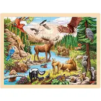 Goki Holzpuzzle Wildlife of North America 96 Teile 1 St