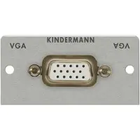 Kindermann KIND Konnect 50 alu - VGA 7444000501 HD15 Blende 1/2 50x50 mit Kabelpeitsche