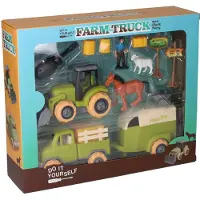 Koopman Boerderij Bauernhof Spielset Traktor Lernspielzeug aus Karton für Kinder