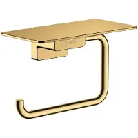 Hansgrohe AddStoris papirholder med hylde poleret guld-optik PVD