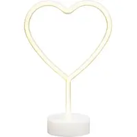 Konstsmide LED Herz - Fensterdeko - 78 warmweiße LED - H: 30,5cm - Timer - Batterie - für Innen - weiß