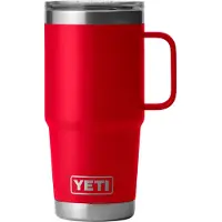 Yeti Rambler Travel Mug 20oz Stronghold Lid, Rescue Red, Thermos Reisebecher mit Deckel, 591 ml