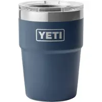 Yeti Rambler Stackable Cup 16oz Mag Slider Lid, Navy Blue, stapelbarer Thermobecher mit Deckel, 473 ml
