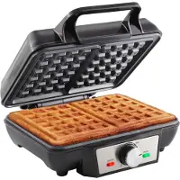 Tristar Haushaltsgeräte Tristar Waffeleisen schwarz 1000W PFAS-frei - Waffelmaker Edelstahl