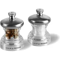 Cole and mason Pfeffer- und Salzmühle Cole & Mason Button Clear Inox Mini