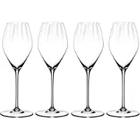Riedel Performance Champagnerglas - Kristallglas - 375ml (13 fl oz) - 4-teiliges Set mit optischem Effekt, Spülmaschinenfest