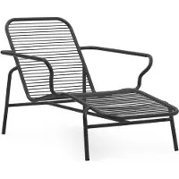 Normann Copenhagen - Vig Outdoor Liegestuhl, schwarz