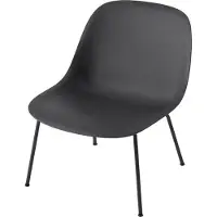 Muuto Fiber Lounge Chair, tube base, schwarz