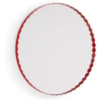 HAY - Arcs Runder Wandspiegel Ø60 cm (Rot)