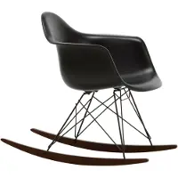 Vitra - Eames Plastic Armchair RAR RE, Ahorn dunkel / basic dark / tiefschwarz