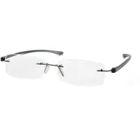 Eschenbach 2913-215, Kunststoff, Unisex, Rechteck, Randlos, Kunststoff, Anthrazit
