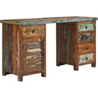 vidaXL Schreibtisch Altholz Massiv 140x50x77 cm