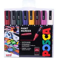 Posca Filzstifte - PC-5M - 8 st. - Kalte Farben - - One Size - Filzstifte