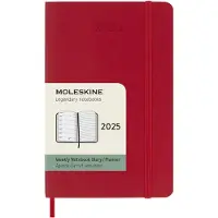 Moleskine 12M Weekly Notebook Softcover 2025 Pocket Red