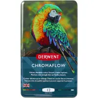 Derwent Chromaflow-stift Mit Metallbox 12 Einheiten