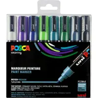 Posca Filzstifte - PC-5M - 8 st. - Kalte Farben - - One Size - Filzstifte