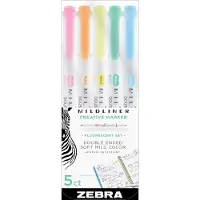 Zebra Mildliner 5er-Pack Fluoreszierend