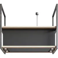 NOVY Premium Inselhaube Pureline Frame 120 cm mit 2 Rahmen 70 cm Schwarz 15002 inkl. 5-Jahre Garantie