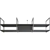 NOVY Premium Inselhaube Pureline Frame 120 cm mit 4 Rahmen 80 cm Schwarz 15012