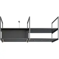 NOVY Premium Inselhaube Pureline Frame 120 cm mit 3 Rahmen 80 cm Schwarz 15010 inkl. 5-Jahre Garantie