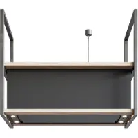 NOVY Premium Inselhaube Pureline Frame 90 cm mit 2 Rahmen 70 cm Schwarz 15001 inkl. 5-Jahre Garantie