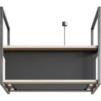 NOVY Premium Inselhaube Pureline Frame 90 cm mit 2 Rahmen 80 cm Schwarz 15007
