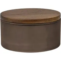 Mette Ditmer - Modest Aufbewahrungsglas mit Deckel, Ø 10,5 x H 6 cm, walnuss