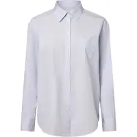 Gant für Damen. 4300212 Relaxed Fit Hemd aus blauer Popeline (42), Lässig, Baumwolle, Langarm
