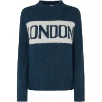 Pepe Jeans für Damen. PL702227 Hilda marineblauer Pullover (S), Lässig, Polyester