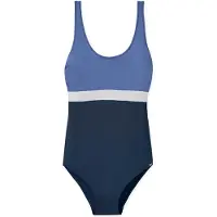 Schiesser Badeanzug in Dunkelblau/ Blau - 44