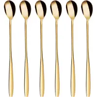 Gräwe Longdrinklöffel Königstein, 22 cm, Edelstahl 18/0, gold, 6 Stück