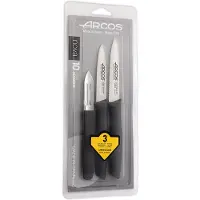 Arcos Messerset Mondadores Nova 189700 Edelstahl Nitrum und mango schwarz Polypropylen 3 Stück in Blisterverpackung