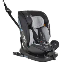 Cangaroo Kindersitz Gravity i-Size (40-150cm) Sitz drehbar, Kopfstütze, Isofix grau