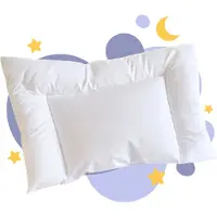Unyqoos Zavelo Babykissen Ukkepuck 40x60 cm – extra flach, Erstkissen für Baby & Kleinkind, anti‑allergisch, Bezug 50% Baumwolle/50% Polyester, Hollowfibre 200 g