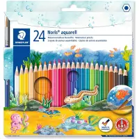 Staedtler Buntstifte - Noris Aquarell - 24 st. m. Pinsel - - One Size - Buntstiftsets