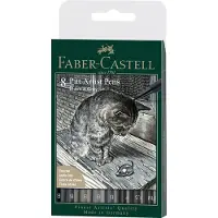 Faber-Castell PITT Artist 8er-Pack Grey &amp; Black