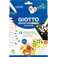Giotto Decor Materials Filzstifte 12er-Pack, Mehrfarbig