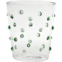 Zafferano Partybecher, grünes Glas, 45 cl, Set mit 6 Glasstücken