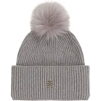 Tommy Hilfiger Essential Chic Pom Pom Beanie Universal Grey