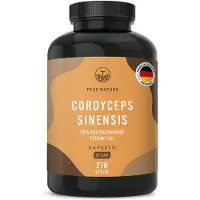 True Nature Cordyceps Sinensis Kapseln 10:1 Extrakt - 40% bioaktive Polysaccharide Vegan 270 St