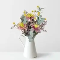 Pflanzen-Kölle Bunter Schnittblumen-Mix mit Craspedia, Eukalyptus & Chrysanthemen