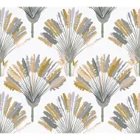 Architects Paper Vliestapete "Jungle Chic" botanisch floral tropisch glatt Palmentapete Tapete Dschungel Federn Tapeten Wohnzimmer Schlafzimmer