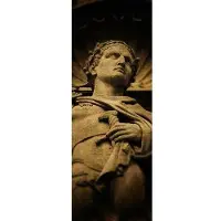Architects Paper Fototapete "Julius Cäsar", braun (braun, schwarz), B:1m L:2,8m, Vlies, Tapeten, Fototapete, Statue Tapete Klassisch Panel 1,00m x 2,80m
