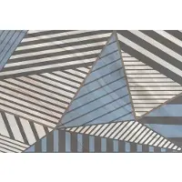 Architects Paper Fototapete "Atelier 47 Stripes Marble 3", blau (dunkelblau, creme, grau), B:4m L:2,7m, Vlies, Tapeten, Fototapete, Vlies, Wand, Schräge, Decke