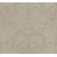 Architects Paper Textiltapete "Tessuto" Barock gemustert ornamental samtig Tapete Streifen Tapeten Wohnzimmer Schlafzimmer Küche modern Design
